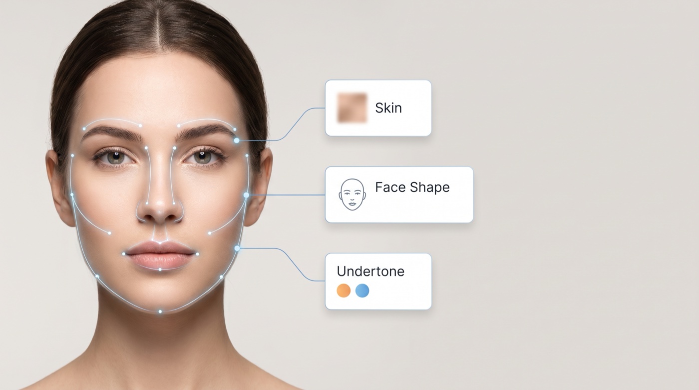 How AI beauty tools analyze skin, face shape and undertone from a selfie