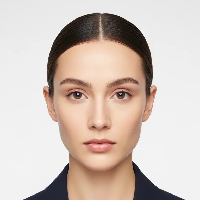 Oblong face shape outline